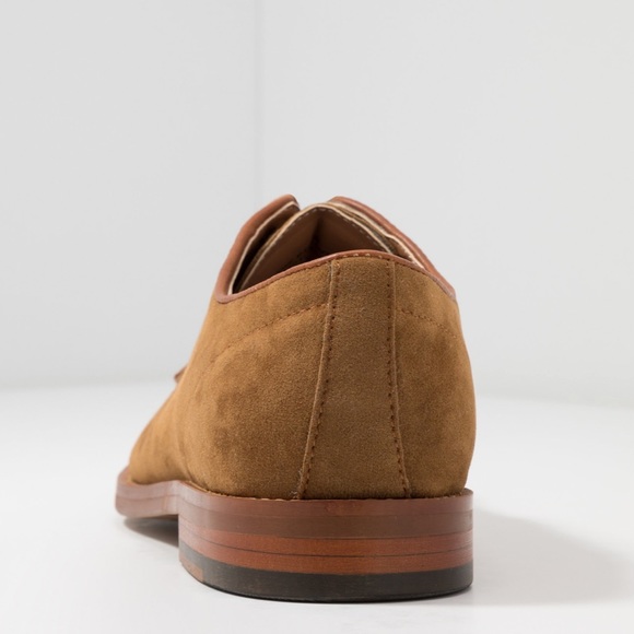 Cognac Smart Lace Up Boyfriend Loafer Oxfords - Picture 2 of 2